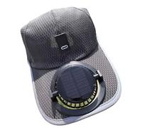 Hkfgdjdl Cappello con ventola di raffreddamento ad energia solare con ricarica USB per attività all'aperto 600 mAh ricaricabile regolabile cappello da sole ventilato