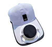 Hkfgdjdl Cappello con ventola di raffreddamento ad energia solare con ricarica USB per attività all'aperto 600 mAh ricaricabile regolabile cappello da sole ventilato