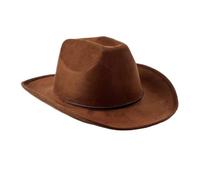 Hkfgdjdl Cappello occidentale del partito con il tessuto misura regolabile di colore marrone della banda regolabile per i partiti a tema all'aperto