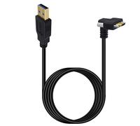 Hkfgdjdl Cavo da 30 cm/1 m/2 m, ad angolo di 90 gradi, da tipo C a USB 3.0, con vite di bloccaggio per un collegamento sicuro e salvaspazio