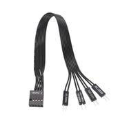 Hkfgdjdl Cavo di espansione per scheda madre, alimentazione LED, reset, PC, connettore F-PANEL femmina a 2 pin maschio, per computer reset hard disk