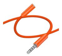 Hkfgdjdl Cavo di estensione audio da maschio 3,5 mm a femmina da 3,5 mm con microfono supportato per cuffie e dispositivi mobili