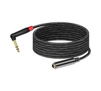 Hkfgdjdl Cavo di prolunga audio stereo da 6,35 mm da maschio a femmina con angoli di 90 gradi, per apparecchiature musicali e uso studio microfoni