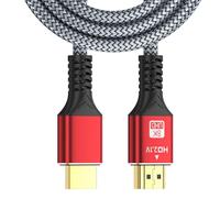 Hkfgdjdl Cavo HDTV 2.1 8K60Hz intrecciato nylon cavo supporta 48Gbps larghezza di banda per 4K120Hz 2K240Hz con connettori placcati oro