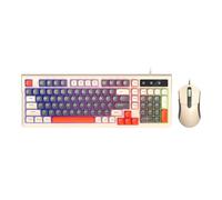 Hkfgdjdl Cavo USB RGBs retroilluminato 98 tasti tasti colori misti tastiere e mouse set meccanico sensazione 5 DPI mouse regolabile design antiscivolo