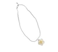 Hkfgdjdl Collana colorata con perline in resina floreale dal design leggero ispirato alla natura, gioiello da donna