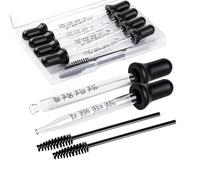 Hkfgdjdl Contagocce in vetro trasparente per pipette contagocce con pennello forniture per laboratorio scolastico