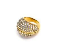 Hkfgdjdl Eleganti anelli da donna con diamanti pieni di pietre multicolore in acciaio scintillante gioielli per lei disponibile nelle taglie 6 - 10