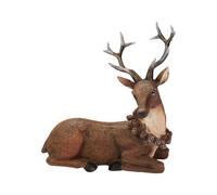 Hkfgdjdl Figure realistiche di renna decorazioni natalizie cervo modello animale da collezione tavolo scrivania ornamento decorazioni per la casa