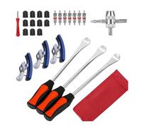 Hkfgdjdl Leva a cucchiaio per pneumatici, set di leve per pneumatici, resistenti, per moto, bici, auto, pneumatici, cambio pneumatici, protezione per cerchione