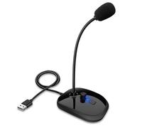 Hkfgdjdl Microfono regolabile a collo d'oca con cavo USB Microfono a condensatore per conferenza per PC Computer Live Streaming