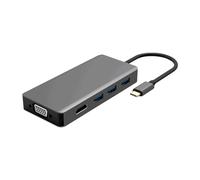 Hkfgdjdl Multiports USB C Hub USB C Adattatore Tipo C a Video VGA Adattatore USB3.1 a Video+VGA Convertitori per il trasferimento dei dati