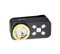 Hkfgdjdl Piccola luce a clip con 7 modalità di illuminazione, forte luminosità e base magnetica per attività all'aperto su veicoli e bici