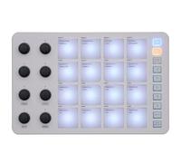 Hkfgdjdl Pratico controller tastiera USB con 16 Drum Pad retroilluminato Display LED, tastiera professionale 8 manopole Produzione musicale