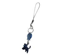 Hkfgdjdl Simpatico gatto pesce titolare cartone animato telefono ciondolo decorativo struttura in lega acrilica per adolescenti studenti universitari regalo