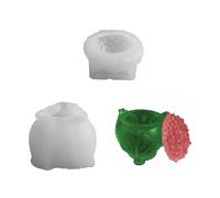 Hkfgdjdl Stampo in silicone a forma di foglia, con coperchio, per organizzare gioielli in resina e realizzare candele decorative