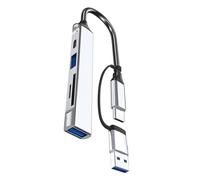 Hkfgdjdl USB C+Hub USB 5 Porte Splitter USB Multiport Esteso Cavo Dati Scheda di Memoria Adattatore per PC Tastiere Mouse Laptop