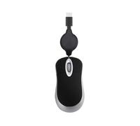 Hkfgdjdl USB C Mouse con cavo retrattile piccolo mouse per bambini 1000DPI mouse da viaggio PC desktop notebook