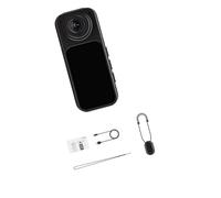 Hkfgdjdl Videocamera portatile per pollice con clip magnetica per Vlog e schermo da 1,44 pollici