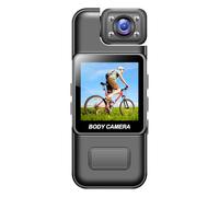 Hkfgdjdl Videoregistratore, 4K Body Camera Video Recorder con lente rotante supporta 128 GB di memoria per la sicurezza e