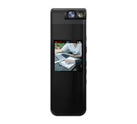 Hkfgdjdl Videoregistratore portatile 1080 P Body Camera Video Registratore di Suoni Videocamera 180 ° Angoli di rotazione LED Luce di riempimento