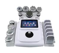 HKFGSHOP Macchina per Cavitazione 11 in 1 da 80K, Fotoringiovanimento del Grasso per La Rimozione Ad Alta Frequenza con Microcorrente, Massaggiatore per Il Sollevamento della Pelle Dimagrante 448Khz