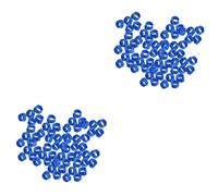 HKHKH Anelli riutilizzabili con Clip for Zampe di Uccelli, for pollame, Pollo, Piccione e parrocchetto - 100 Pezzi di Fascette identificative (1,30 x 1,30 x 0,70 cm)(2 Pack)