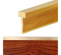 HKHKH Striscia di Transizione for Pavimento in Ottone Dorato - Lunghezza 100 cm for collegamenti fluidi tra Porte in Legno e Piastrelle(5mmx12mm)