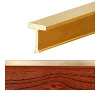 HKHKH Striscia di Transizione for Pavimento in Ottone Dorato - Lunghezza 100 cm for collegamenti fluidi tra Porte in Legno e Piastrelle(8mmx5mm)