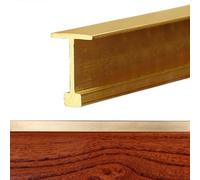 HKHKH Striscia di Transizione for Pavimento in Ottone Dorato - Lunghezza 100 cm for collegamenti fluidi tra Porte in Legno e Piastrelle(10mmx16mm)