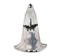 HKHLHLH Airplane Art Witch Vampire Wizard Costume Capo con cappuccio per adolescenti ballo in maschera Halloween Party Cosplay