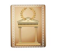 HKHLHLH Antico edificio con ramo di ulivo romano e greco tappetino per mouse con bordo cucito, tappetino per mouse per computer con base in gomma antiscivolo, tappetini per mouse per laptop