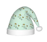 HKHLHLH Bee Love Honey Singing Santa Hat, cappello di Natale per spettacoli teatrali ed eventi scolastici, cappello di compleanno cappello di Natale