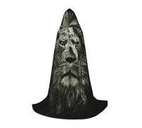 HKHLHLH Black Lion Witch Vampire Wizard Costume con cappuccio Mantello per adolescenti Masquerade Ball Halloween Party Cosplay