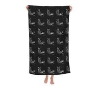 HKHLHLH Black & White Zebra asciugamano leggero in microfibra da viaggio nuoto yoga palestra campeggio per adulti spiaggia