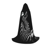 HKHLHLH Black & White Zebra Witch Vampire Wizard Costume Capo con cappuccio per adolescenti ballo in maschera Halloween Party Cosplay