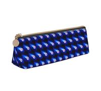 HKHLHLH Blu Fuoco Pallacanestro Stampa Pupilla Custodia in Pelle Cerniera Portapenne Pratico Astuccio per Bambini per Scuola Ufficio, bianco, Taglia unica, Astuccio per trucchi