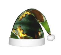 HKHLHLH Cappello di Babbo Natale canto rana verde, cappello di Natale per spettacoli teatrali ed eventi scolastici, cappello di compleanno cappello di Natale