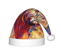 HKHLHLH Cappello di Babbo Natale che canta la mucca delle Highland, cappello di Natale per spettacoli teatrali ed eventi scolastici, cappello di compleanno cappello di Natale