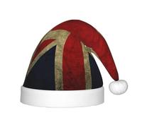 HKHLHLH Cappello di Babbo Natale con bandiera britannica, cappello di Natale per spettacoli teatrali ed eventi scolastici, cappello di compleanno cappello di Natale