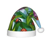 HKHLHLH Cappello di Babbo Natale con coccinella che canta, cappello di Natale per spettacoli teatrali ed eventi scolastici, cappello di compleanno cappello di Natale