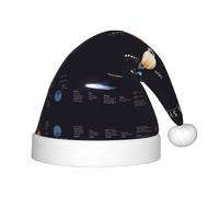 HKHLHLH Cappello di Babbo Natale con Giove Saturno che canta il sistema solare, cappello di Natale per spettacoli teatrali ed eventi scolastici, cappello di compleanno cappello di Natale