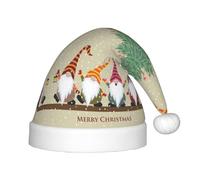HKHLHLH Cappello di Babbo Natale con gnomi che cantano, cappello di Natale per spettacoli teatrali ed eventi scolastici, cappello di compleanno cappello di Natale