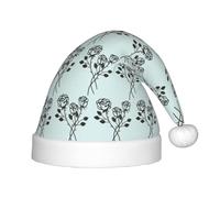 HKHLHLH Cappello di Babbo Natale con rosa in metallo, cappello di Natale per spettacoli teatrali ed eventi scolastici, cappello di compleanno cappello di Natale