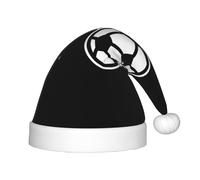 HKHLHLH Cappello di Babbo Natale con scritta "I Love Soccer Singing", cappello natalizio per spettacoli teatrali ed eventi scolastici, cappello di Natale per compleanno