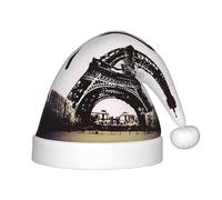 HKHLHLH Cappello di Babbo Natale con scritta "Love" e Torre Eiffel, cappello di Natale per spettacoli teatrali ed eventi scolastici, cappello di compleanno o Natale