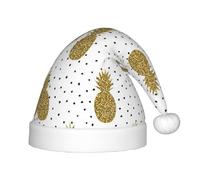 HKHLHLH Cappello di Babbo Natale dorato con ananas e frutto che canta, cappello di Natale per spettacoli teatrali ed eventi scolastici, cappello di compleanno cappello di Natale