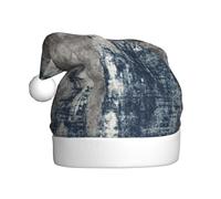 HKHLHLH Cappello di Natale con stampa astratta blu, ideale per Capodanno, cerimonie annuali, raduni festivi, accessori per feste