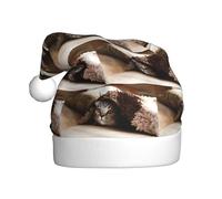 HKHLHLH Cappello di Natale con stampa di gatto sotto la coperta, ideale per Capodanno, cerimonie annuali, raduni festivi, accessori per feste