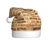 HKHLHLH Cappello di Natale con stampa di muro di mattoni industriale, ideale per Capodanno, cerimonie annuali, incontri festivi, accessori per feste